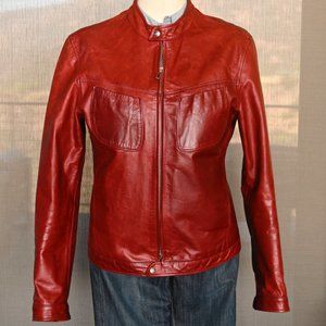 vintage j lindeberg  Moto Jacket  Size: lady Large Color: Deep Red leather